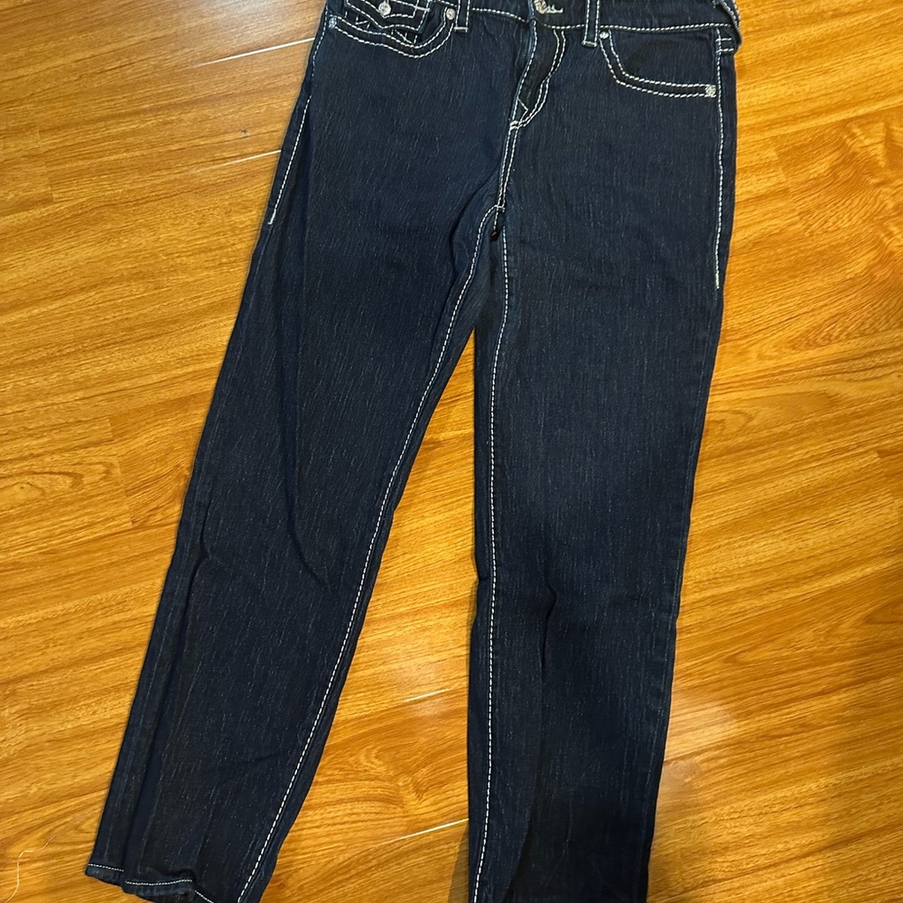 True Religion Women's Dark Blue Straight Jeans